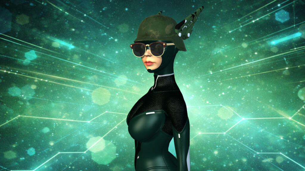 Tina cybernetic look, color variation 1