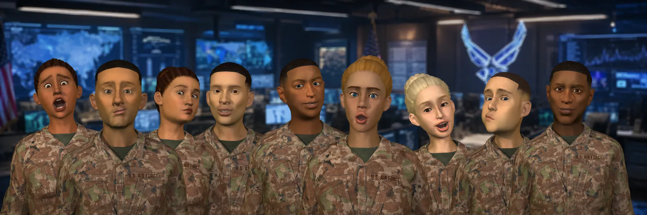 Military command center training scenario