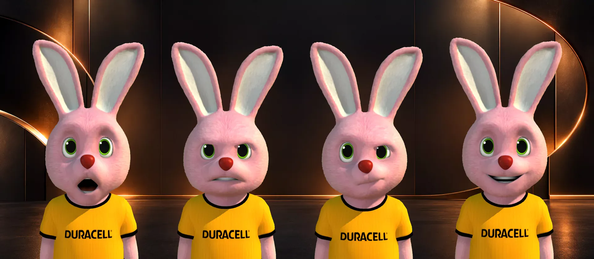 Duracell character facial expression lineup